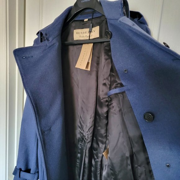 NWT Burberry Men's Kensington Trench Coat Mid-length Wool/Cashmere - Size 50 - Picture 7 of 16